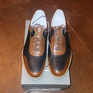 Classic Brown and Black Leather Derbys